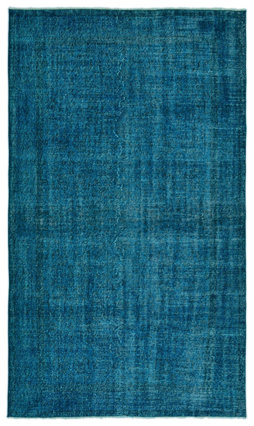 Atina Turquoise Vintage Wool Handmade Area Rug 5'4" x 9'1"
