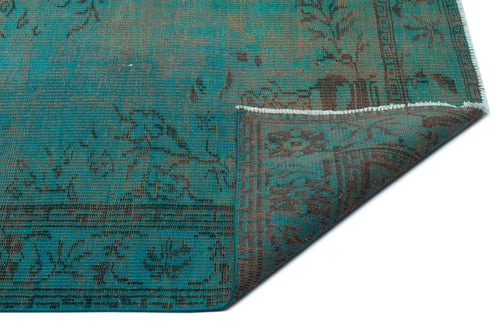 Atina Turquoise Vintage Wool Handmade Area Rug 5'9" x 8'8"
