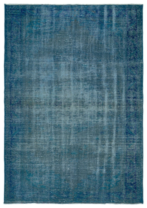 Atina Turquoise Vintage Wool Handmade Area Rug 5'11" x 8'8"