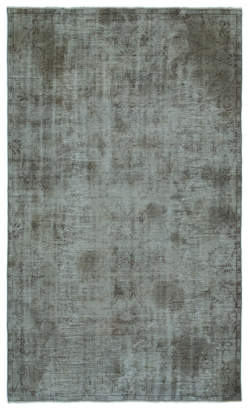 Atina Grey Vintage Wool Handmade Area Rug 5'5" x 9'0"
