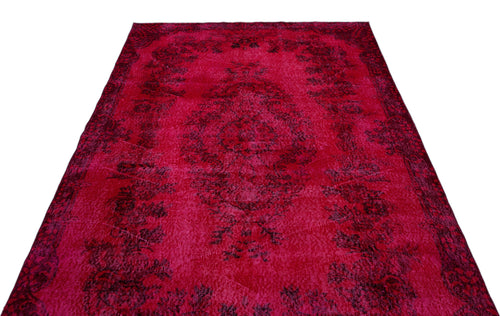 Atina Red Vintage Wool Handmade Area Rug 6'9" x 8'2"