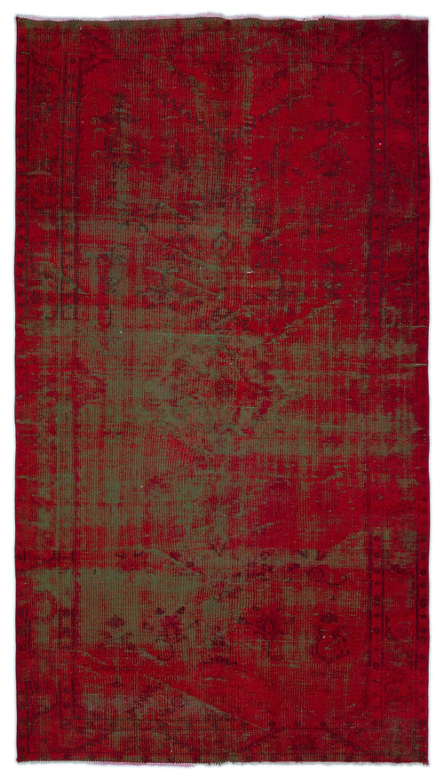 Atina Red Vintage Wool Handmade Area Rug 4'7" x 8'4"