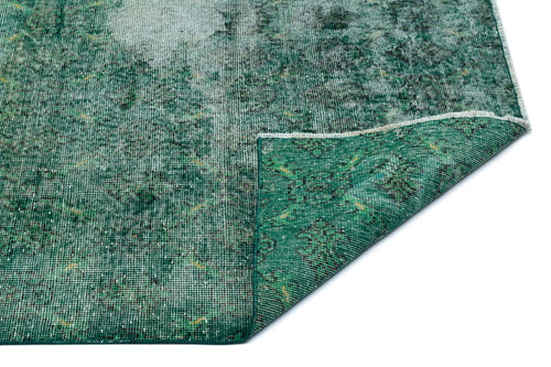 Atina Green Vintage Wool Handmade Area Rug 3'7" x 7'0"