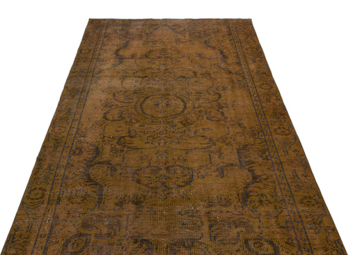 Atina Brown Vintage Wool Handmade Area Rug 4'10" x 8'8"