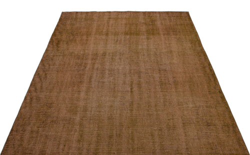 Atina Brown Vintage Wool Handmade Area Rug 5'4" x 8'10"