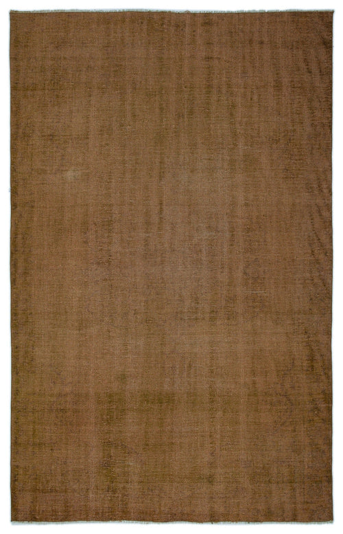 Atina Brown Vintage Wool Handmade Area Rug 5'4" x 8'10"