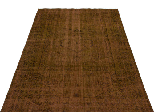 Atina Brown Vintage Wool Handmade Area Rug 4'8" x 7'10"