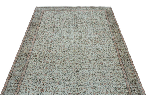 Atina Grey Vintage Wool Handmade Area Rug 5'0" x 8'9"