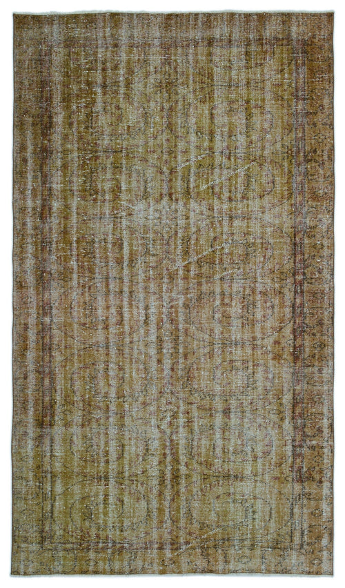 Atina Cream Vintage Wool Handmade Area Rug 5'4" x 9'3"
