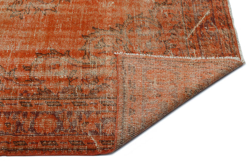 Atina Orange Vintage Wool Handmade Area Rug 5'11" x 9'0"