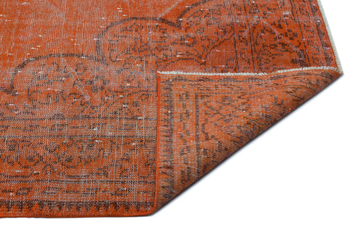 Atina Orange Vintage Wool Handmade Area Rug 5'10" x 9'7"