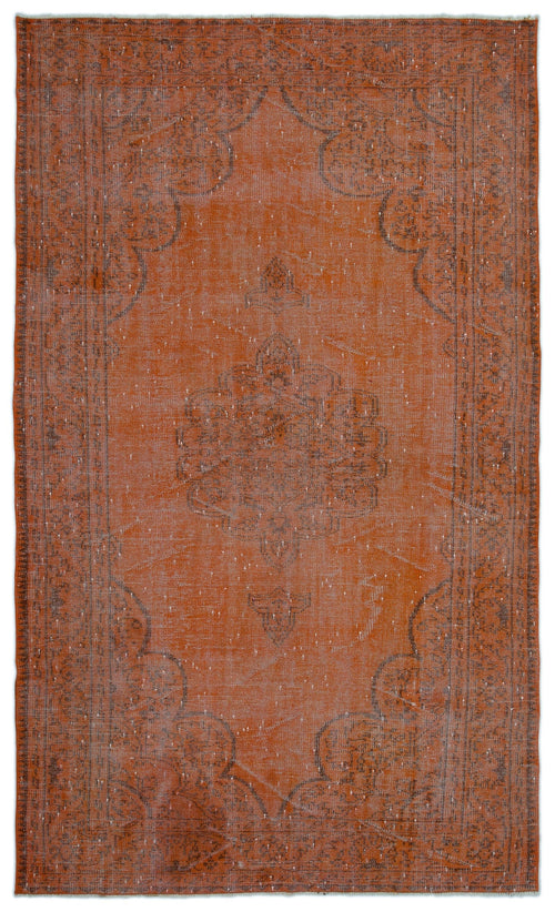 Atina Orange Vintage Wool Handmade Area Rug 5'10" x 9'7"