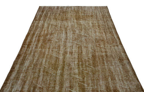 Atina Brown Vintage Wool Handmade Area Rug 5'10" x 9'8"