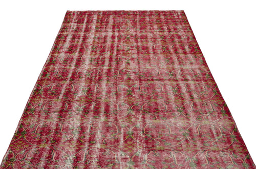 Atina Red Vintage Wool Handmade Area Rug 5'7" x 9'1"