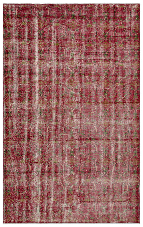 Atina Red Vintage Wool Handmade Area Rug 5'7" x 9'1"