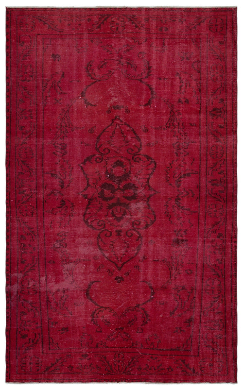 Atina Red Vintage Wool Handmade Area Rug 5'9" x 9'3"