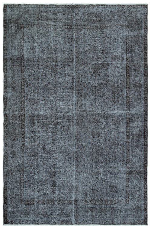 Atina Grey Vintage Wool Handmade Area Rug 6'0" x 9'4"