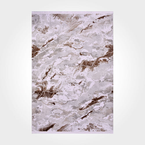 Modern Area Rug - Machine Made Cream Rug With Soft Pile & Anti Slip