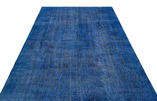 Atina Blue Vintage Wool Handmade Area Rug 6'0" x 9'3"