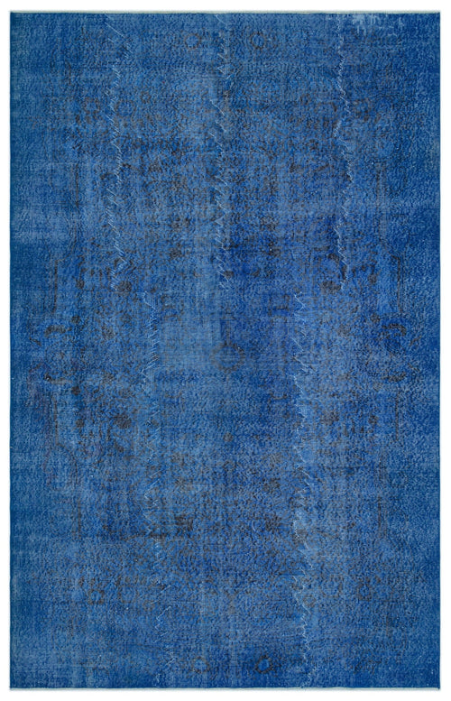 Atina Blue Vintage Wool Handmade Area Rug 6'0" x 9'3"