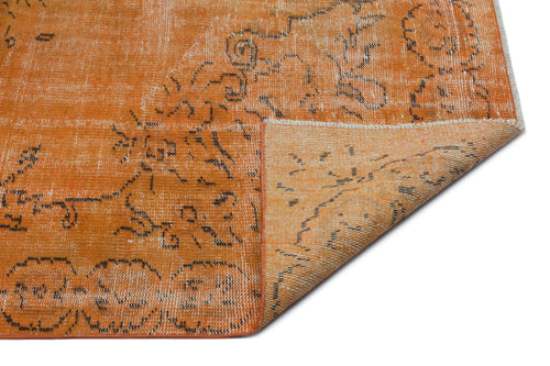 Atina Orange Vintage Wool Handmade Area Rug 5'6" x 8'11"