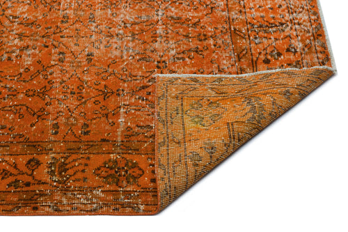 Atina Orange Vintage Wool Handmade Area Rug 5'9" x 9'3"