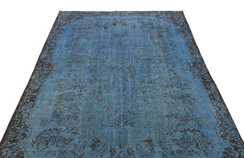 Atina Blue Vintage Wool Handmade Area Rug 5'9" x 8'11"