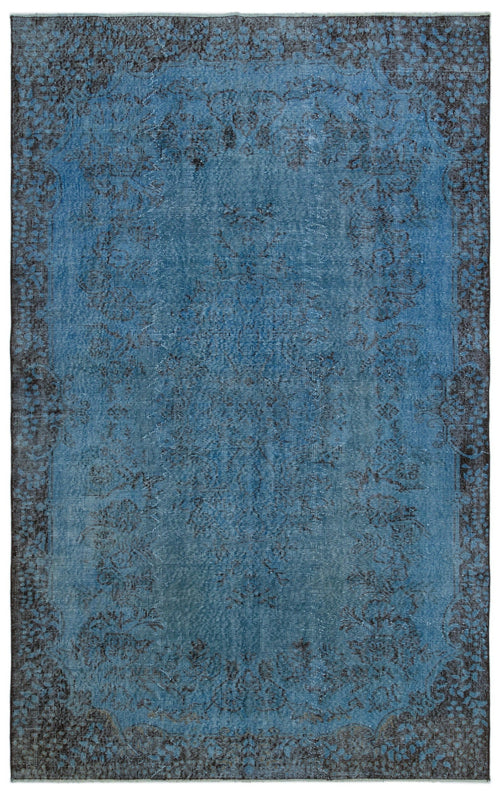 Atina Blue Vintage Wool Handmade Area Rug 5'9" x 8'11"