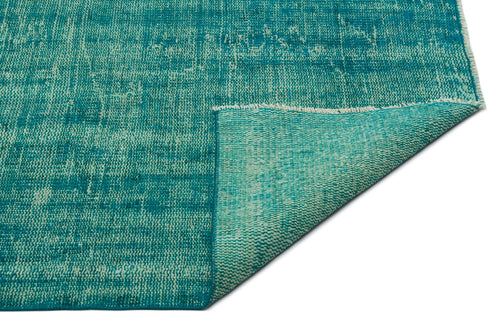 Atina Turquoise Vintage Wool Handmade Area Rug 5'1" x 11'1"