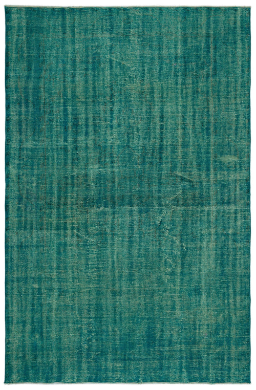 Atina Turquoise Vintage Wool Handmade Area Rug 5'1" x 11'1"