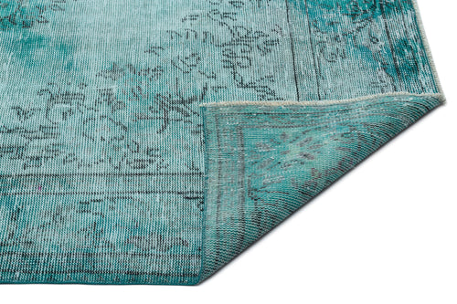 Atina Turquoise Vintage Wool Handmade Area Rug 5'10" x 9'9"