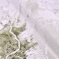 Modern Area Rug – Ryan Cream Green Machine Made Rug with 10 mm Pile