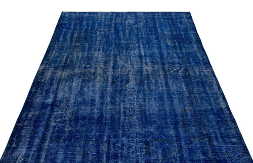 Atina Blue Vintage Wool Handmade Area Rug 5'4" x 9'0"