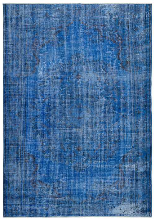 Atina Blue Vintage Wool Handmade Area Rug 5'11" x 9'4"