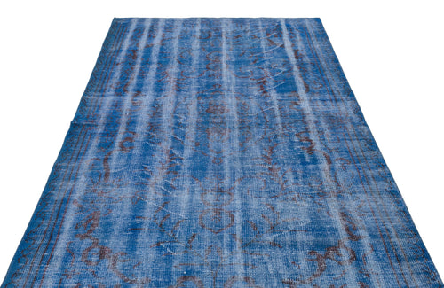 Atina Blue Vintage Wool Handmade Area Rug 5'5" x 9'3"