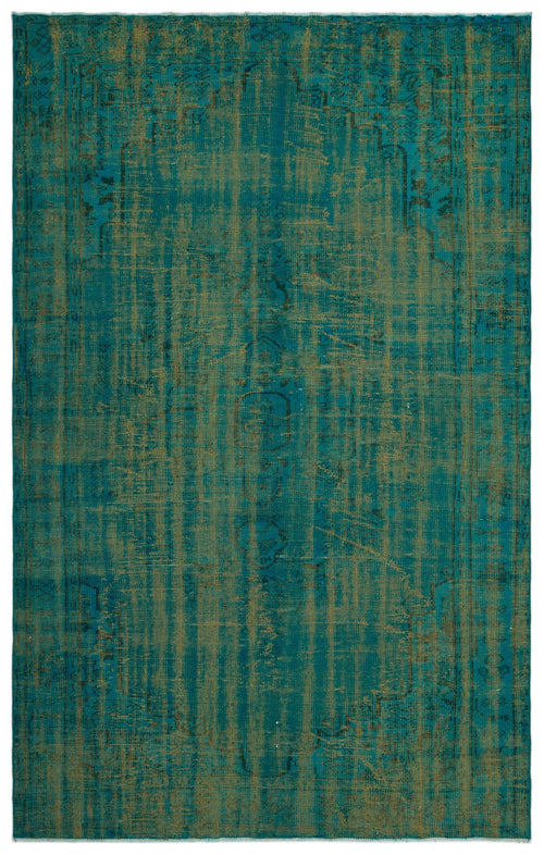Atina Turquoise Vintage Wool Handmade Area Rug 6'0" x 9'5"