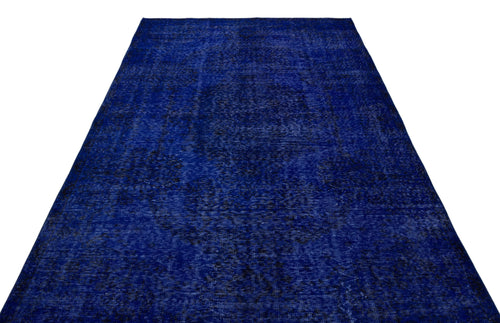 Atina Blue Vintage Wool Handmade Area Rug 6'0" x 10'2"