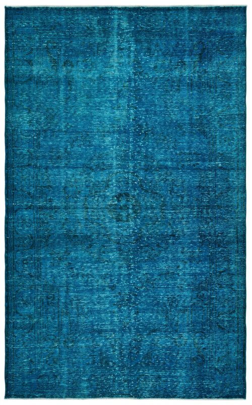 Atina Turquoise Vintage Wool Handmade Area Rug 5'7" x 10'0"