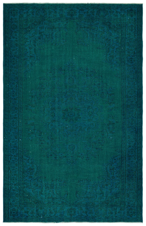 Atina Turquoise Vintage Wool Handmade Area Rug 6'0" x 9'4"