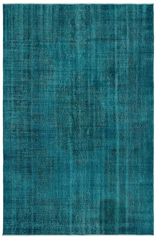 Atina Turquoise Vintage Wool Handmade Area Rug 5'8" x 8'8"