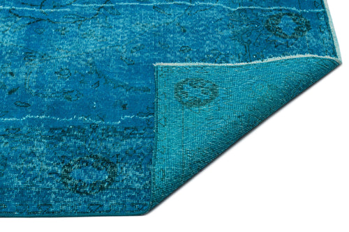 Atina Turquoise Vintage Wool Handmade Area Rug 6'3" x 10'3"