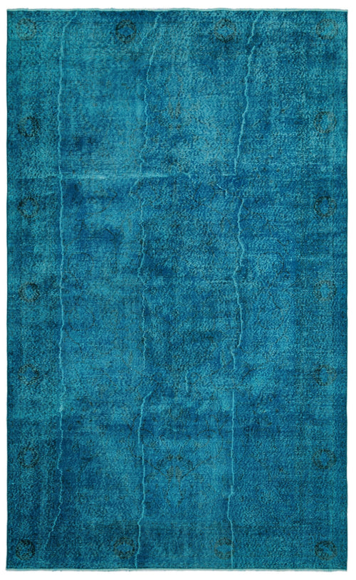 Atina Turquoise Vintage Wool Handmade Area Rug 6'3" x 10'3"