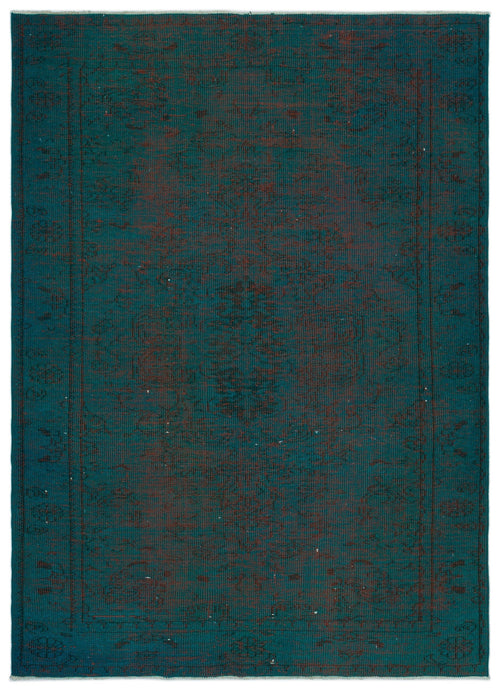Atina Turquoise Vintage Wool Handmade Area Rug 5'11" x 8'6"