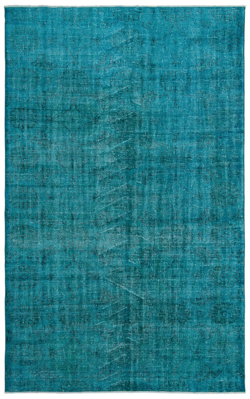 Atina Turquoise Vintage Wool Handmade Area Rug 6'2" x 9'10"