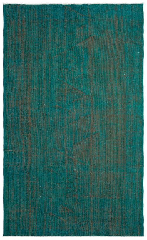 Atina Turquoise Vintage Wool Handmade Area Rug 5'0" x 8'6"