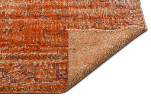 Atina Orange Vintage Wool Handmade Area Rug 5'3" x 8'11"