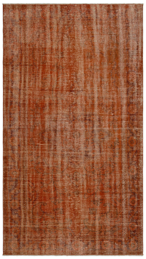 Atina Orange Vintage Wool Handmade Area Rug 5'3" x 8'11"