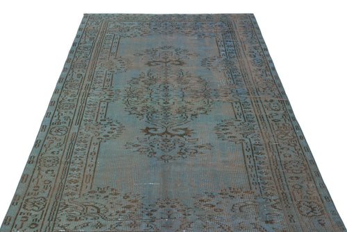Atina Blue Vintage Wool Handmade Area Rug 5'0" x 8'1"