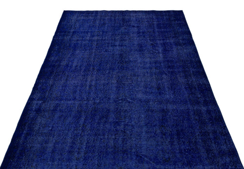 Atina Blue Vintage Wool Handmade Area Rug 4'11" x 8'11"