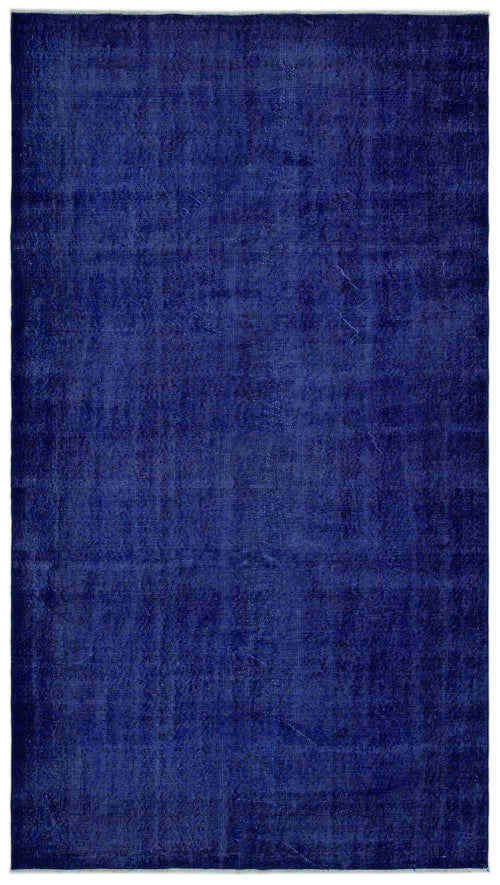 Atina Blue Vintage Wool Handmade Area Rug 4'11" x 8'11"